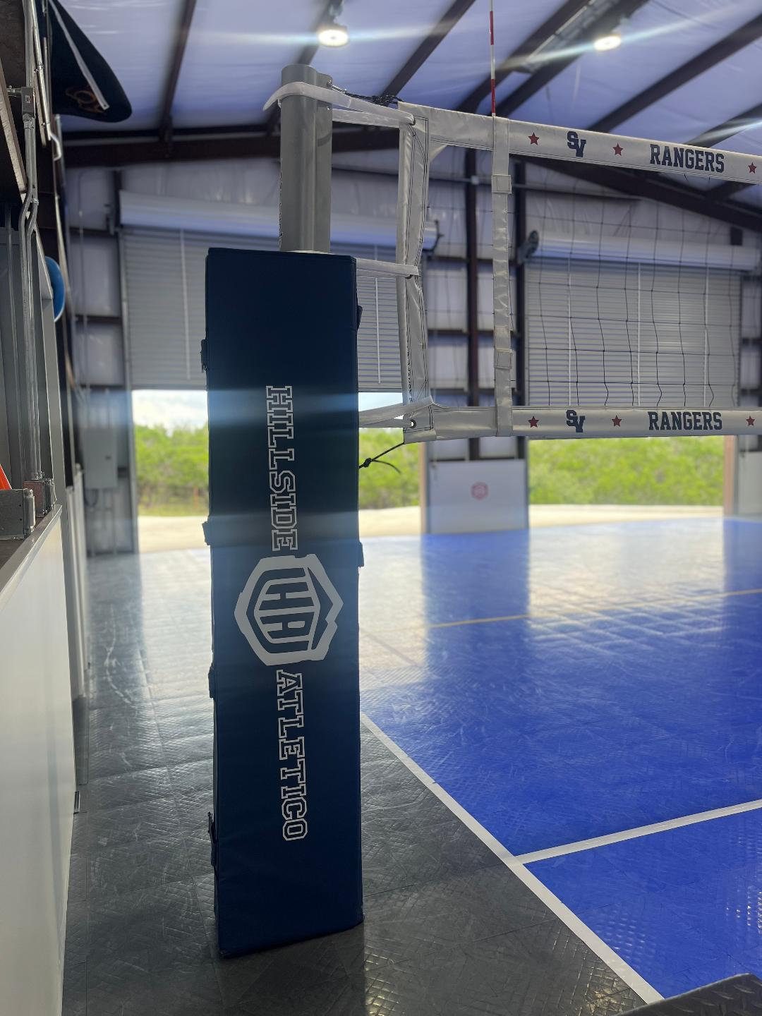 Volleyball net and court